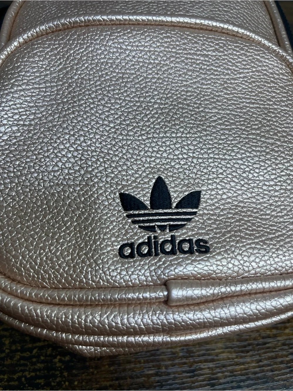 Adidas Unisex Metallic Rose Gold Mini Crossbody Bag